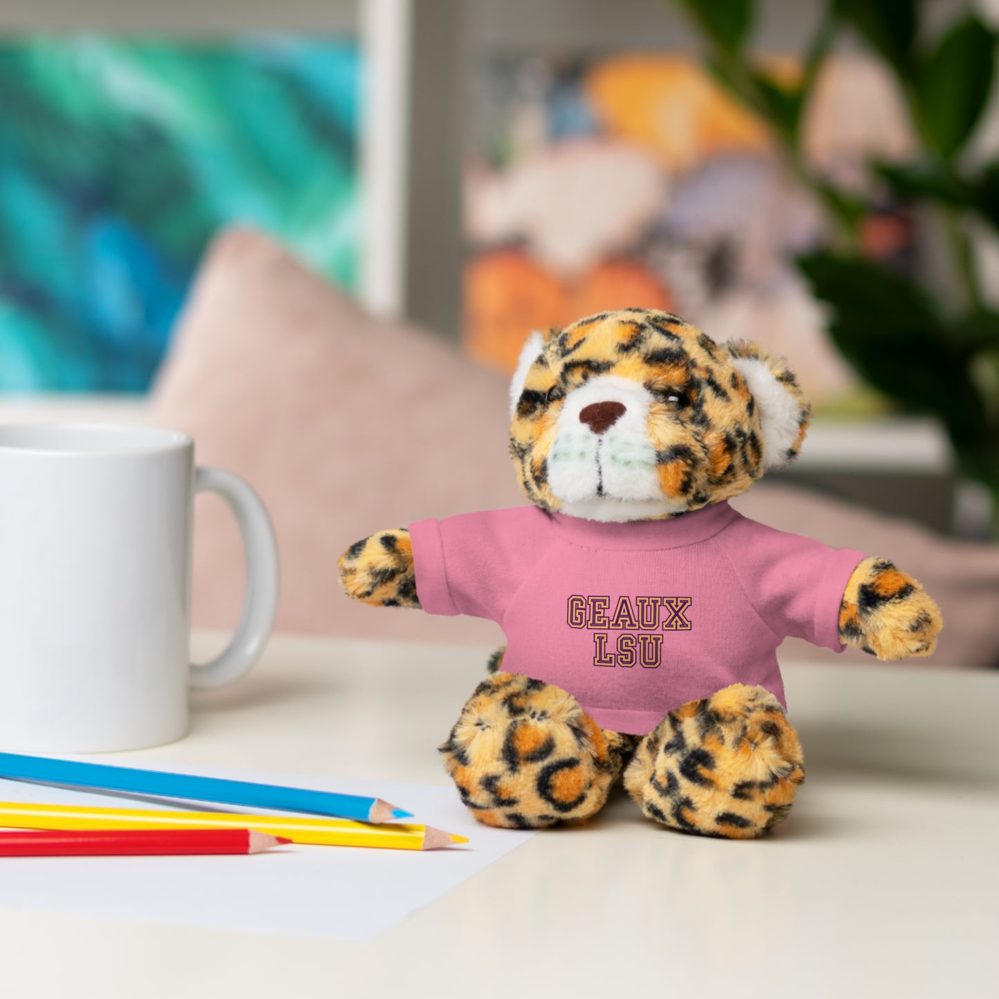 LSU Stuffed Animals with Tee
