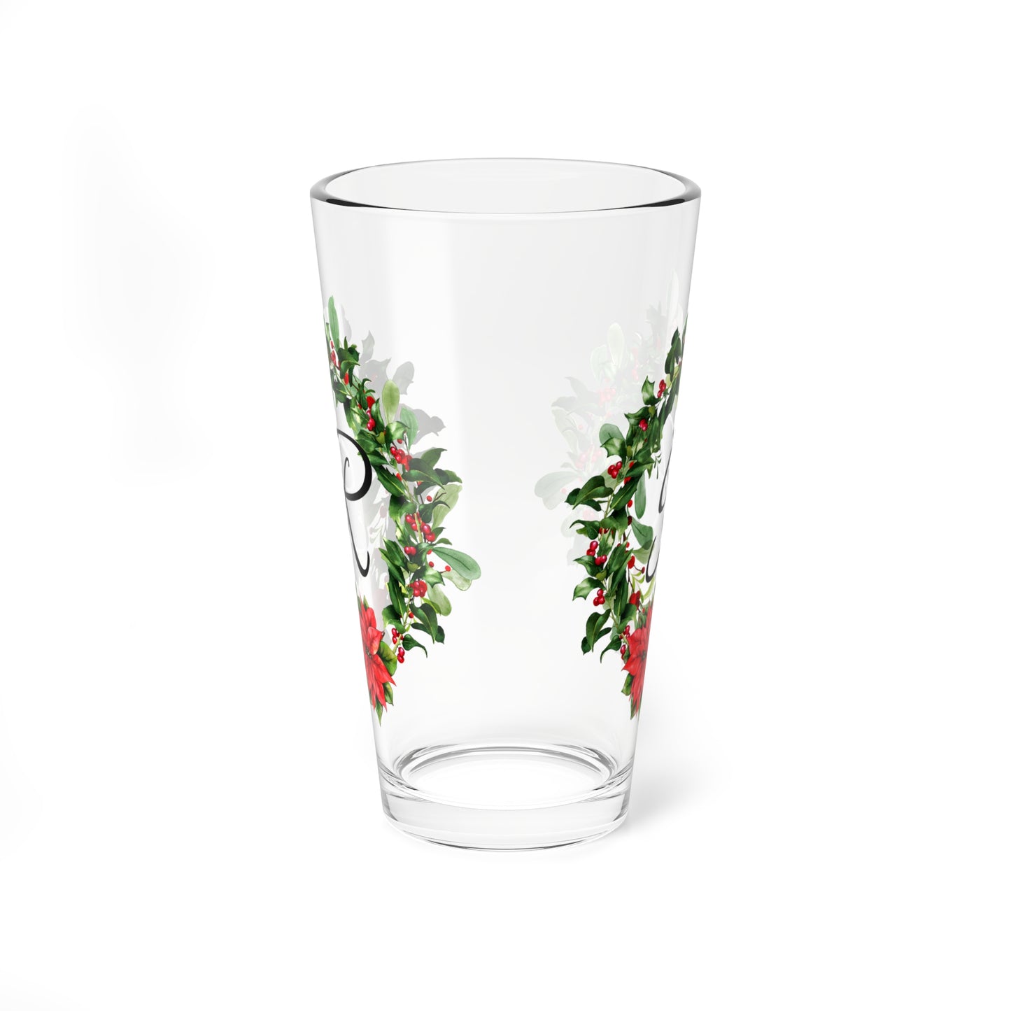 Christmas Wreath Glass "R"