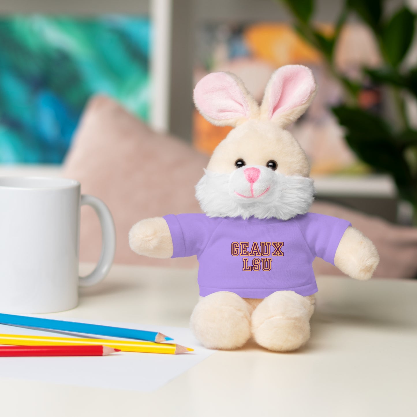 LSU Stuffed Animals with Tee