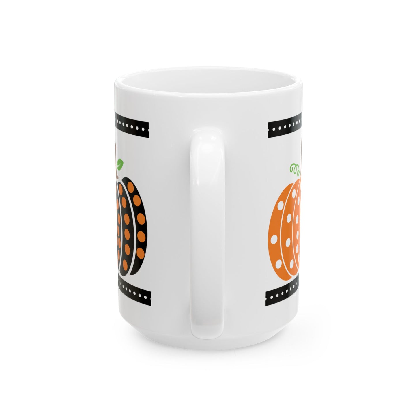 Polka Dot Pumpkin Mug