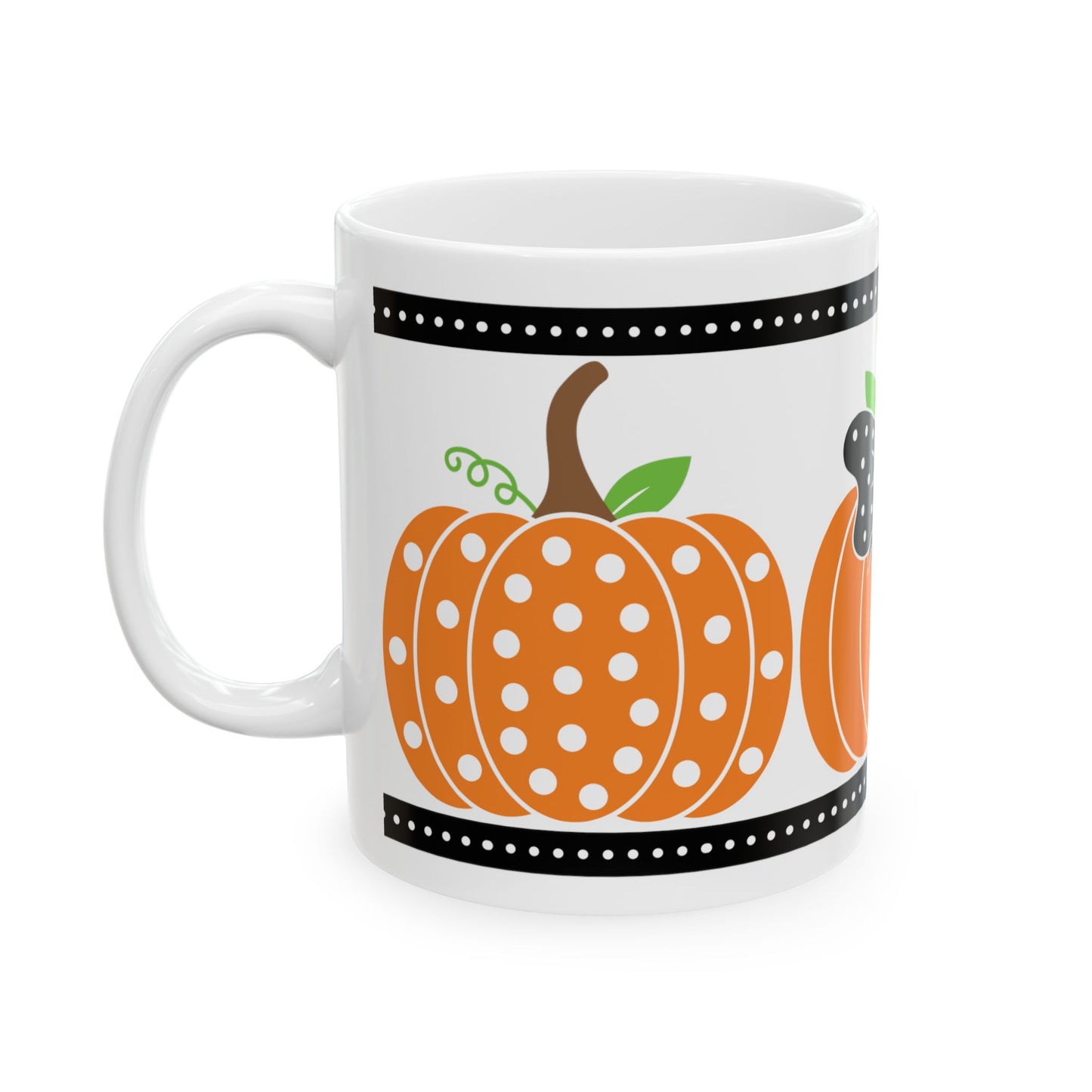 Polka Dot Pumpkin Mug
