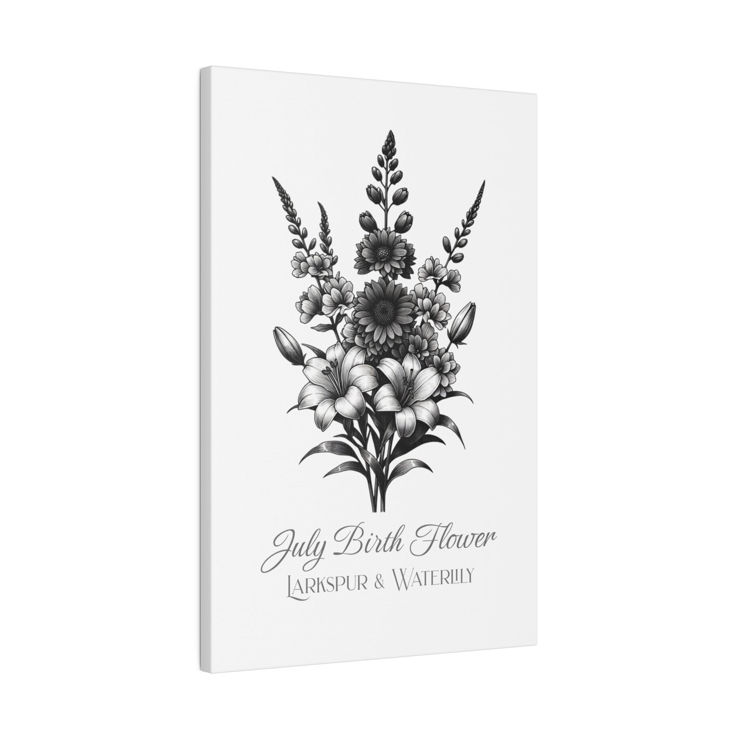 July Birth Flower Bouquet - Larkspur & Waterlily