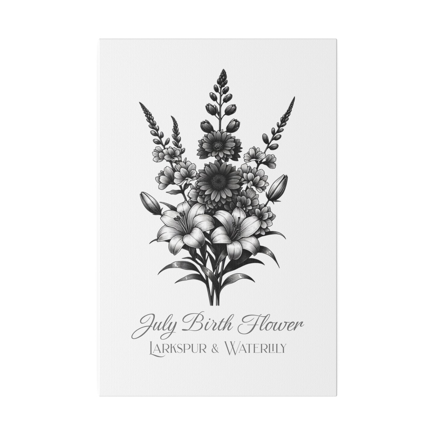 July Birth Flower Bouquet - Larkspur & Waterlily