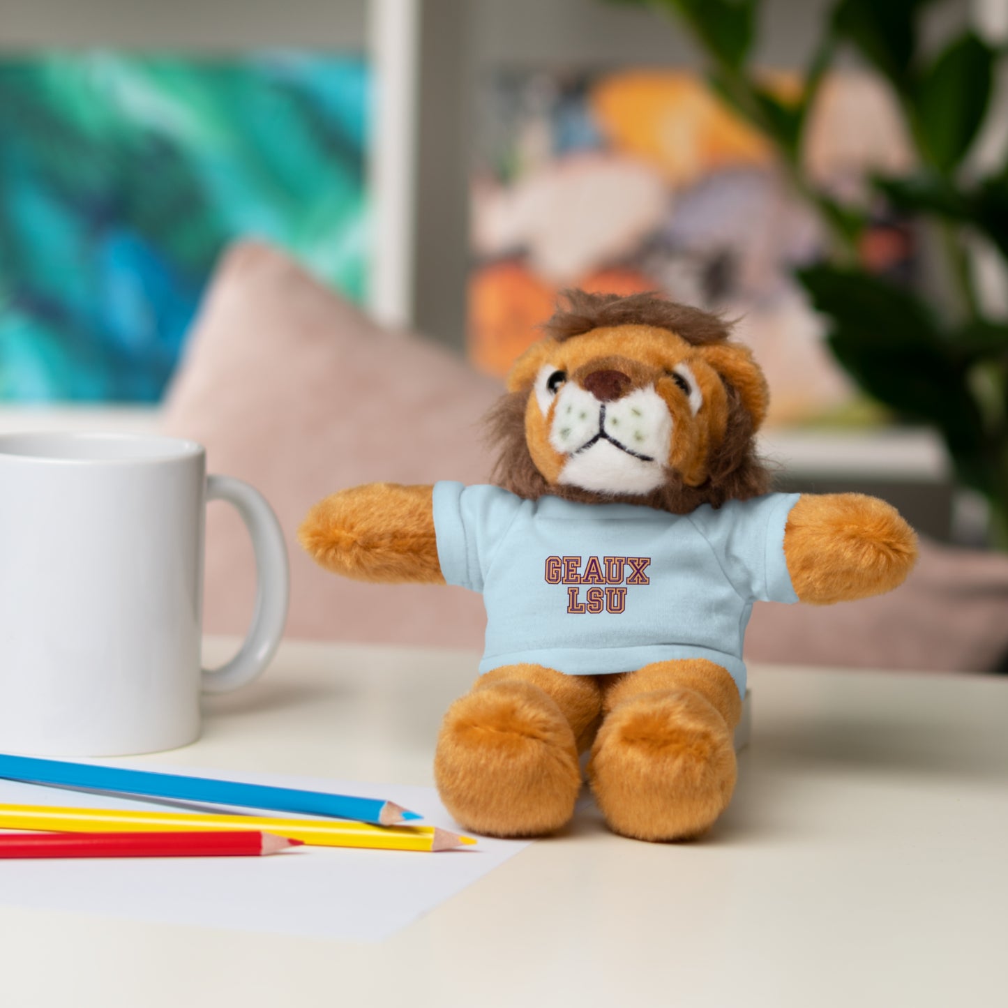 LSU Stuffed Animals with Tee