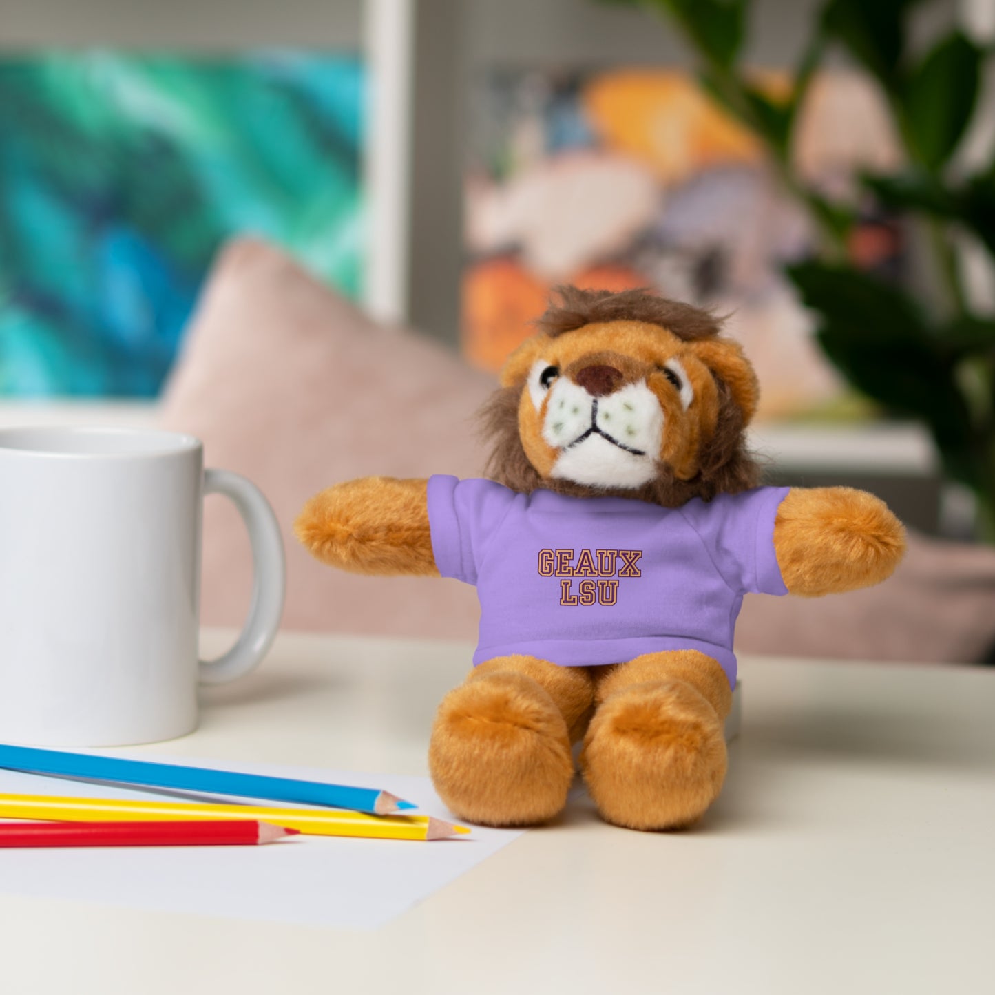 LSU Stuffed Animals with Tee