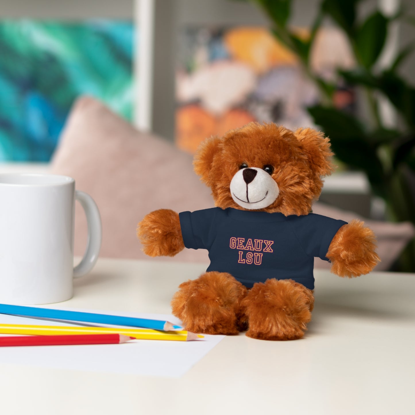 LSU Stuffed Animals with Tee