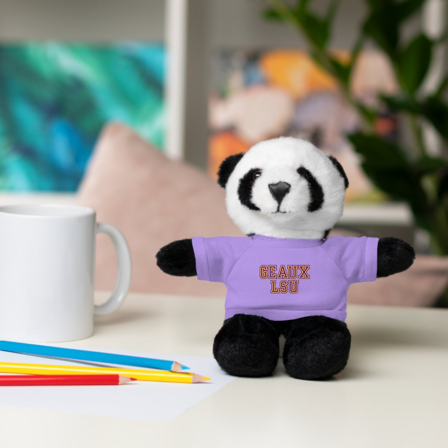 LSU Stuffed Animals with Tee