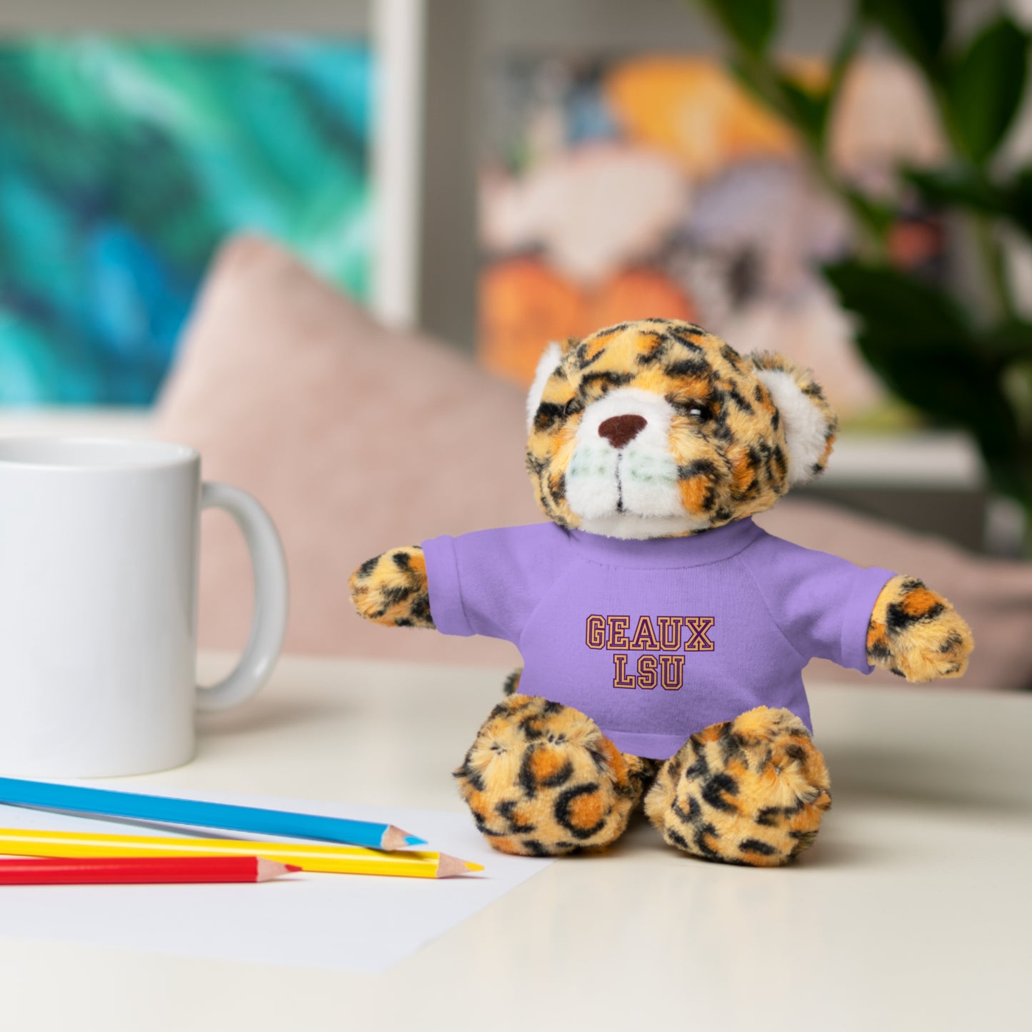LSU Stuffed Animals with Tee