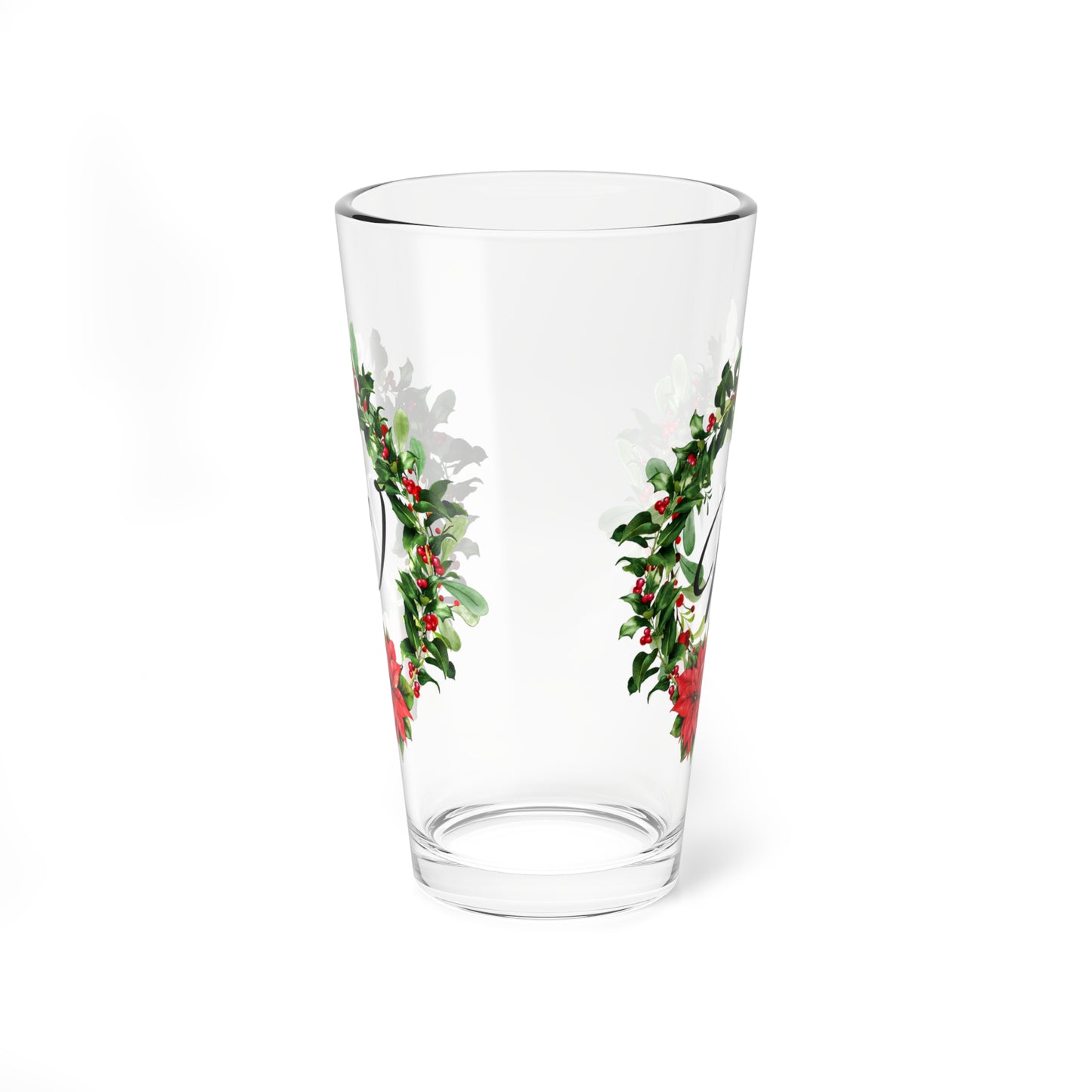 Christmas Wreath Glass "W"