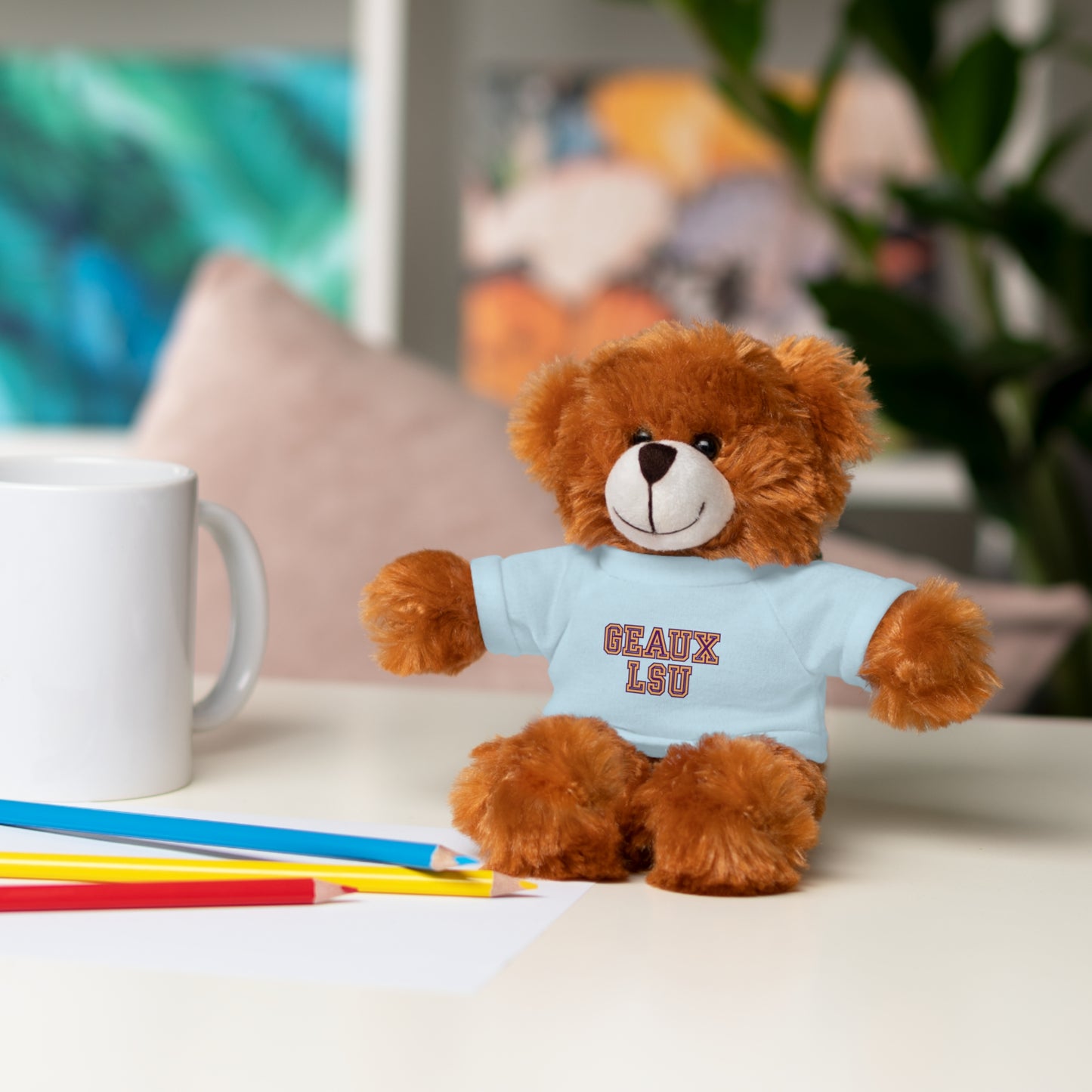 LSU Stuffed Animals with Tee