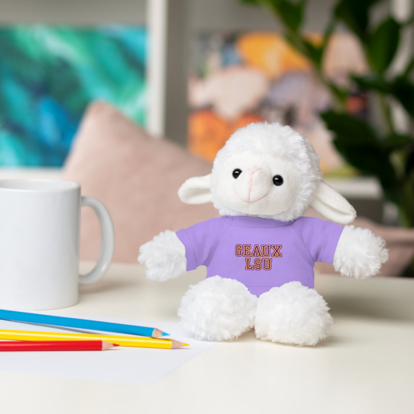 LSU Stuffed Animals with Tee