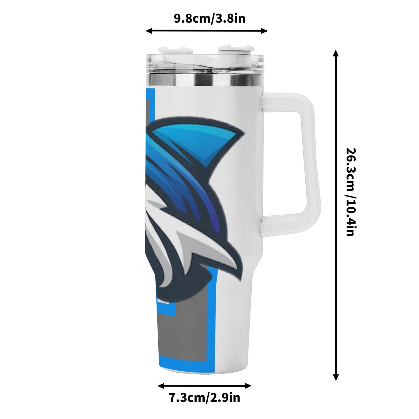 MAKOS 40oz Stainless Steel Tumbler with Handle and Straw