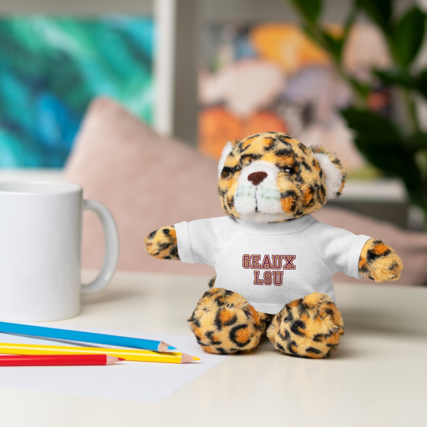 LSU Stuffed Animals with Tee