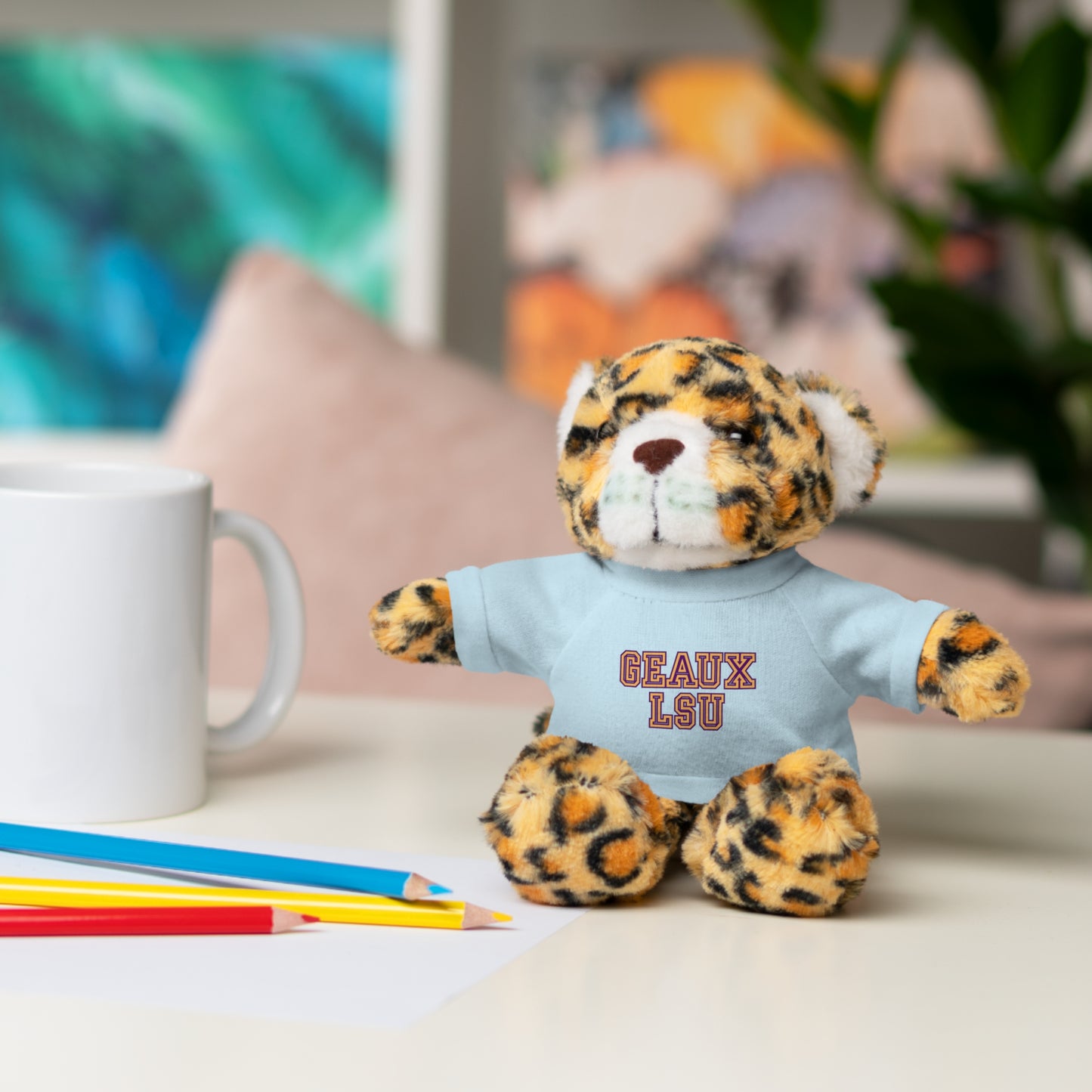 LSU Stuffed Animals with Tee