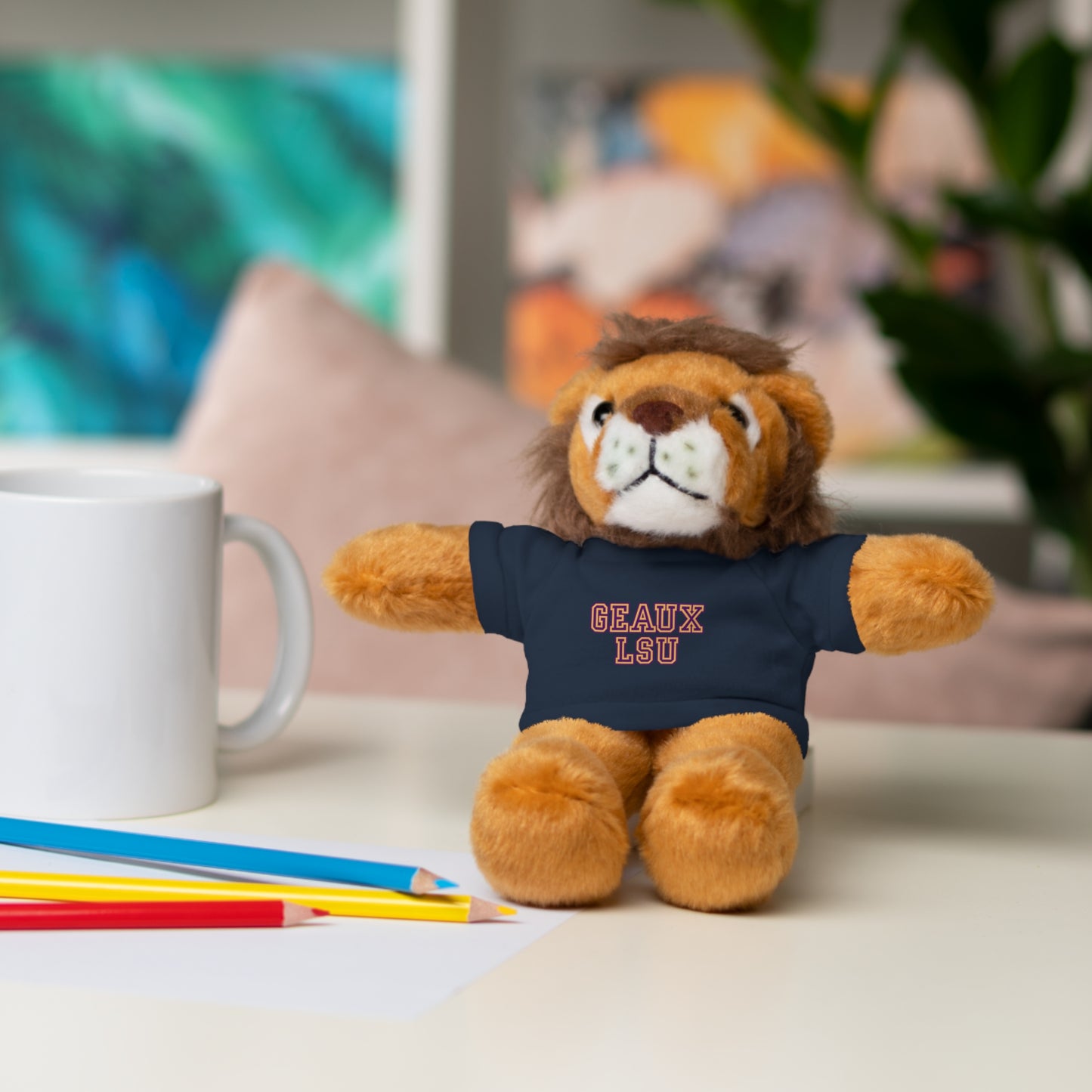 LSU Stuffed Animals with Tee