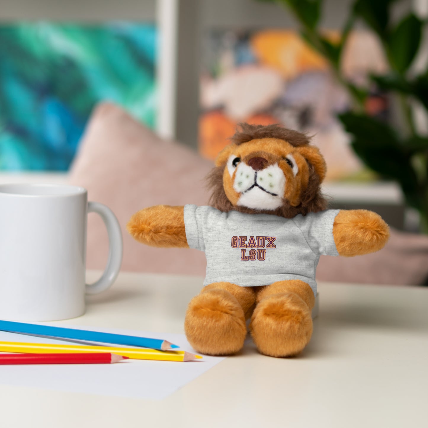 LSU Stuffed Animals with Tee