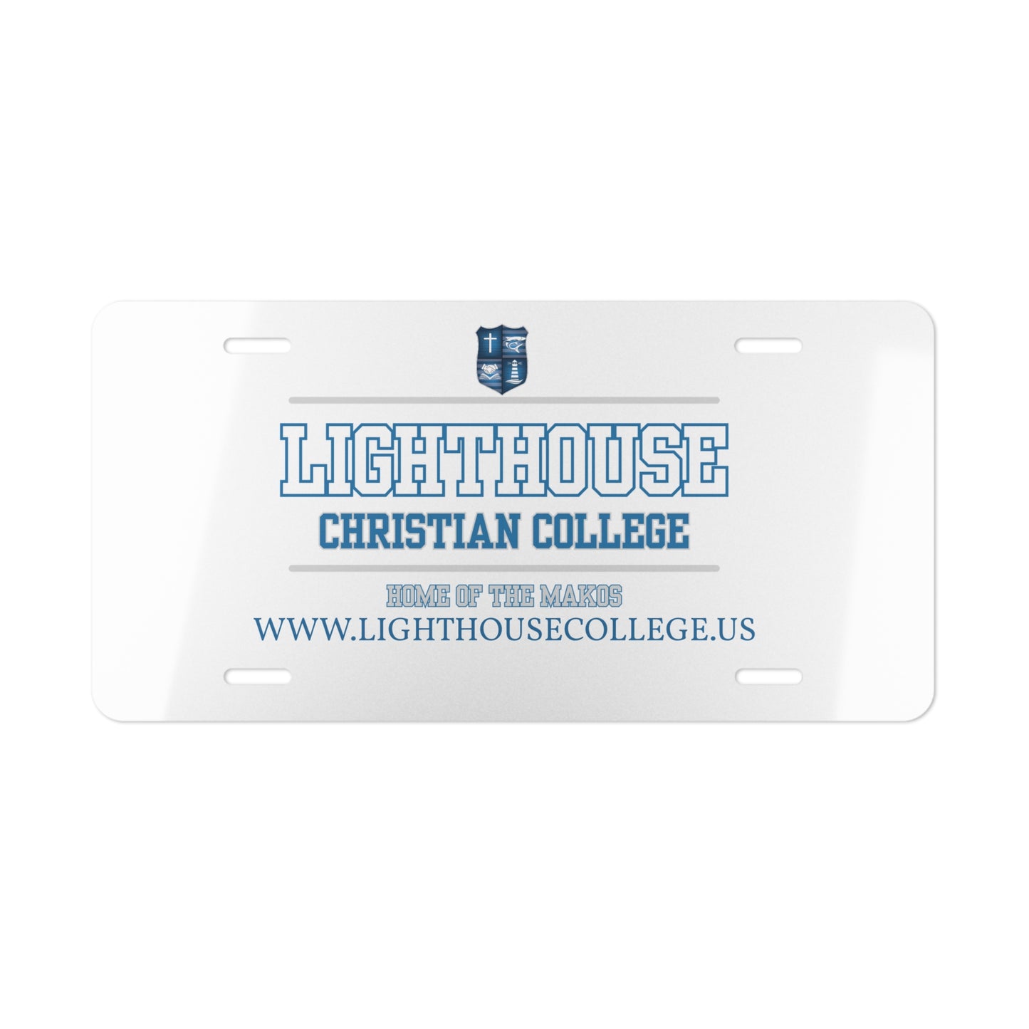 LCC MAKO Vanity Plate - Lighthouse Christian College License Plate