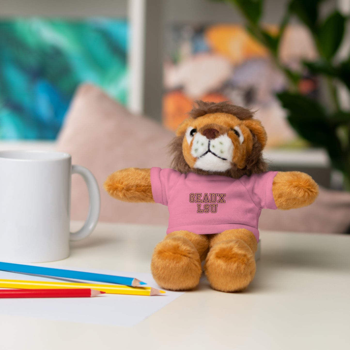 LSU Stuffed Animals with Tee