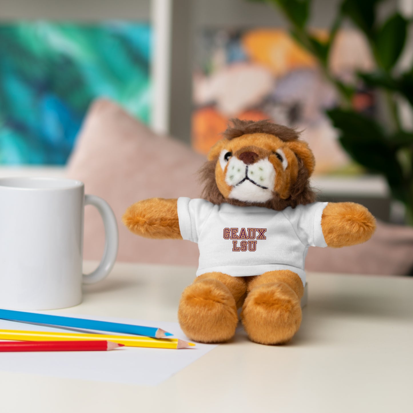 LSU Stuffed Animals with Tee