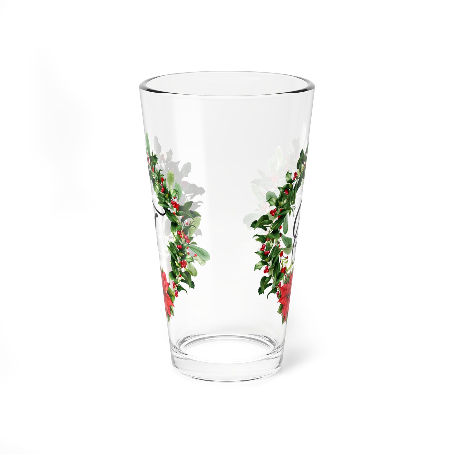 Christmas Wreath Glass "T"