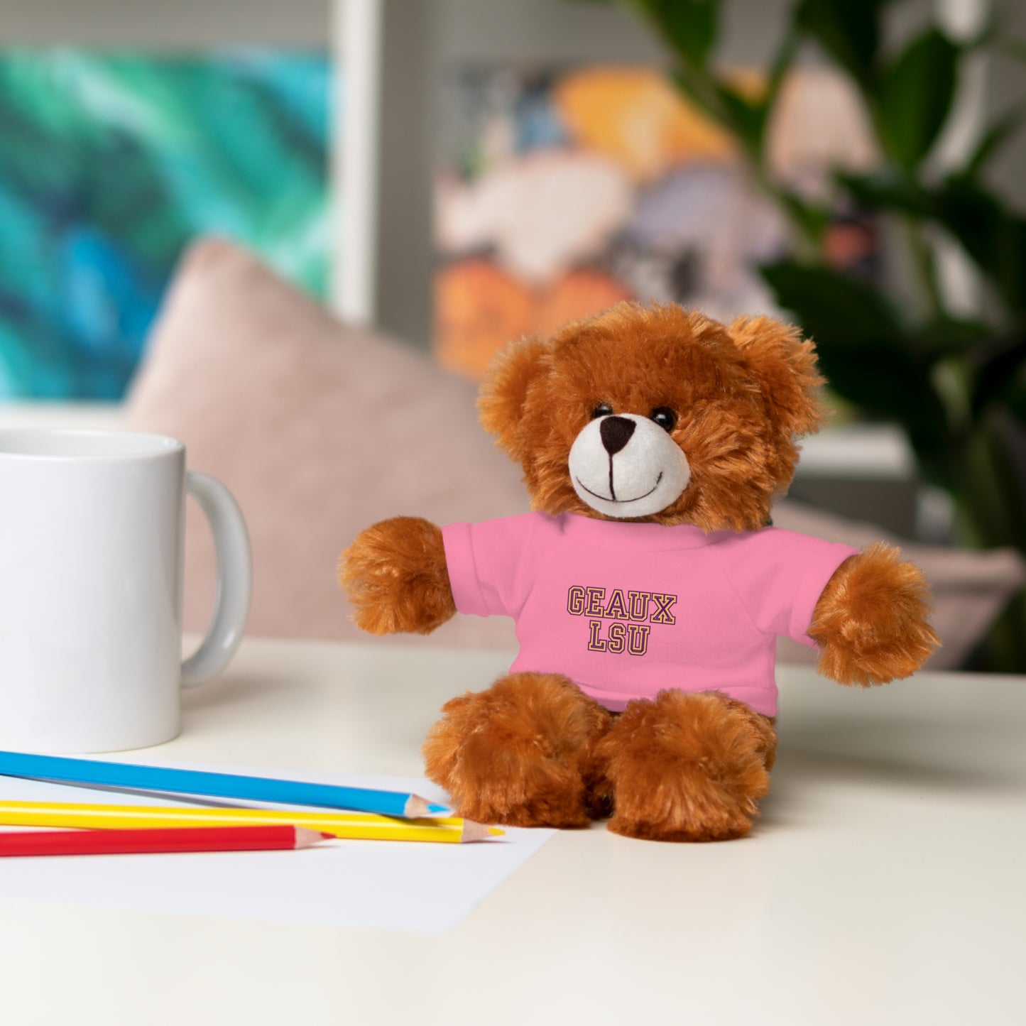 LSU Stuffed Animals with Tee
