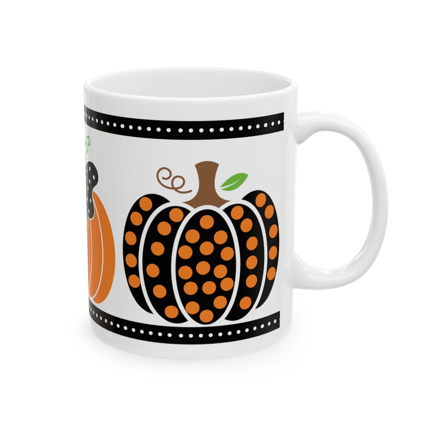 Polka Dot Pumpkin Mug