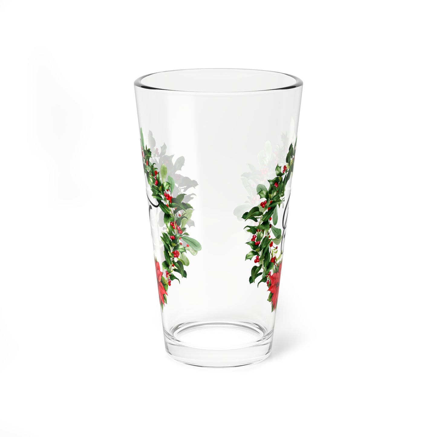 Christmas Wreath Glass "T"