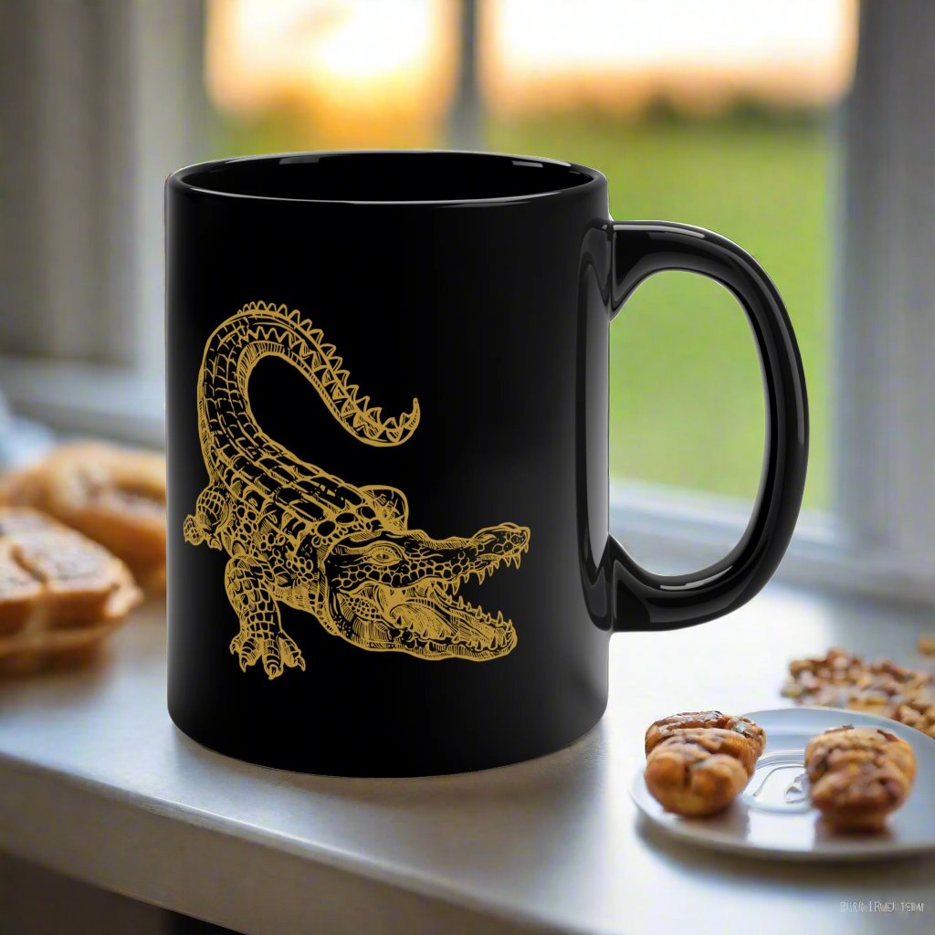 Golden Gator Mug, 11oz