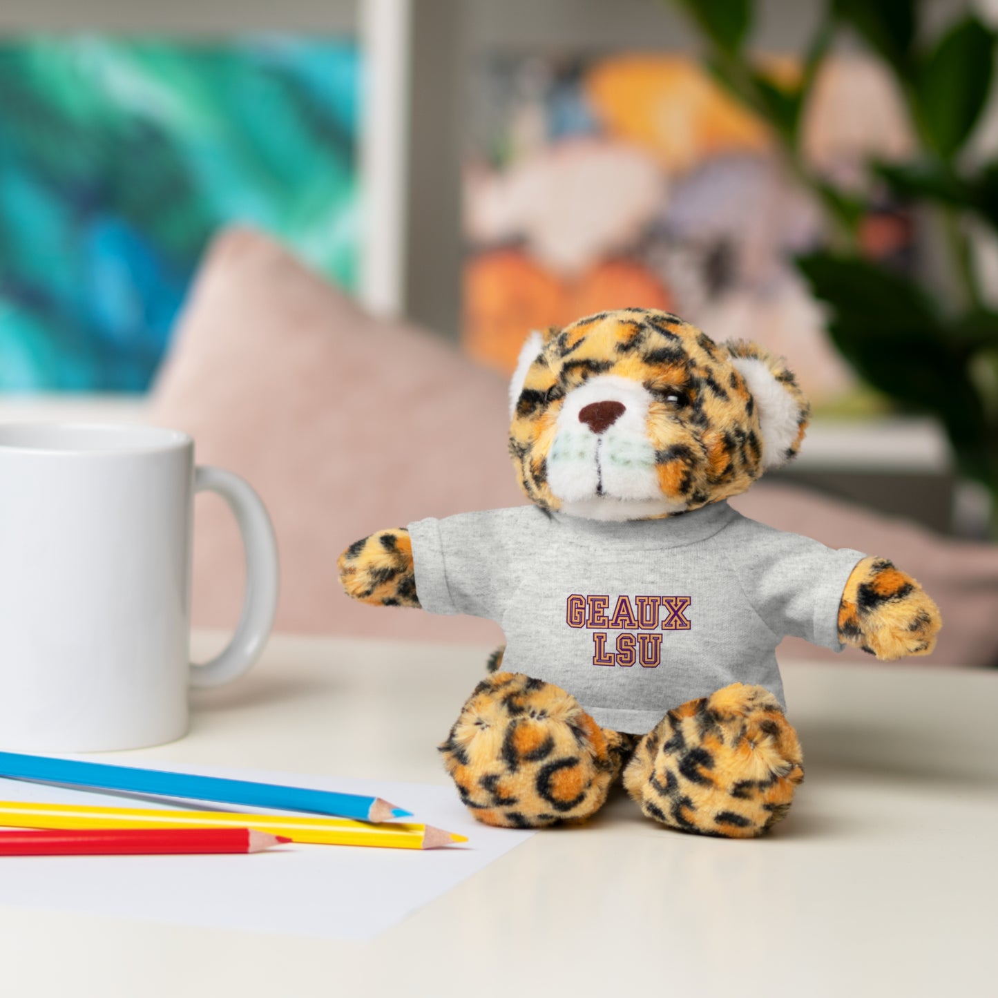 LSU Stuffed Animals with Tee