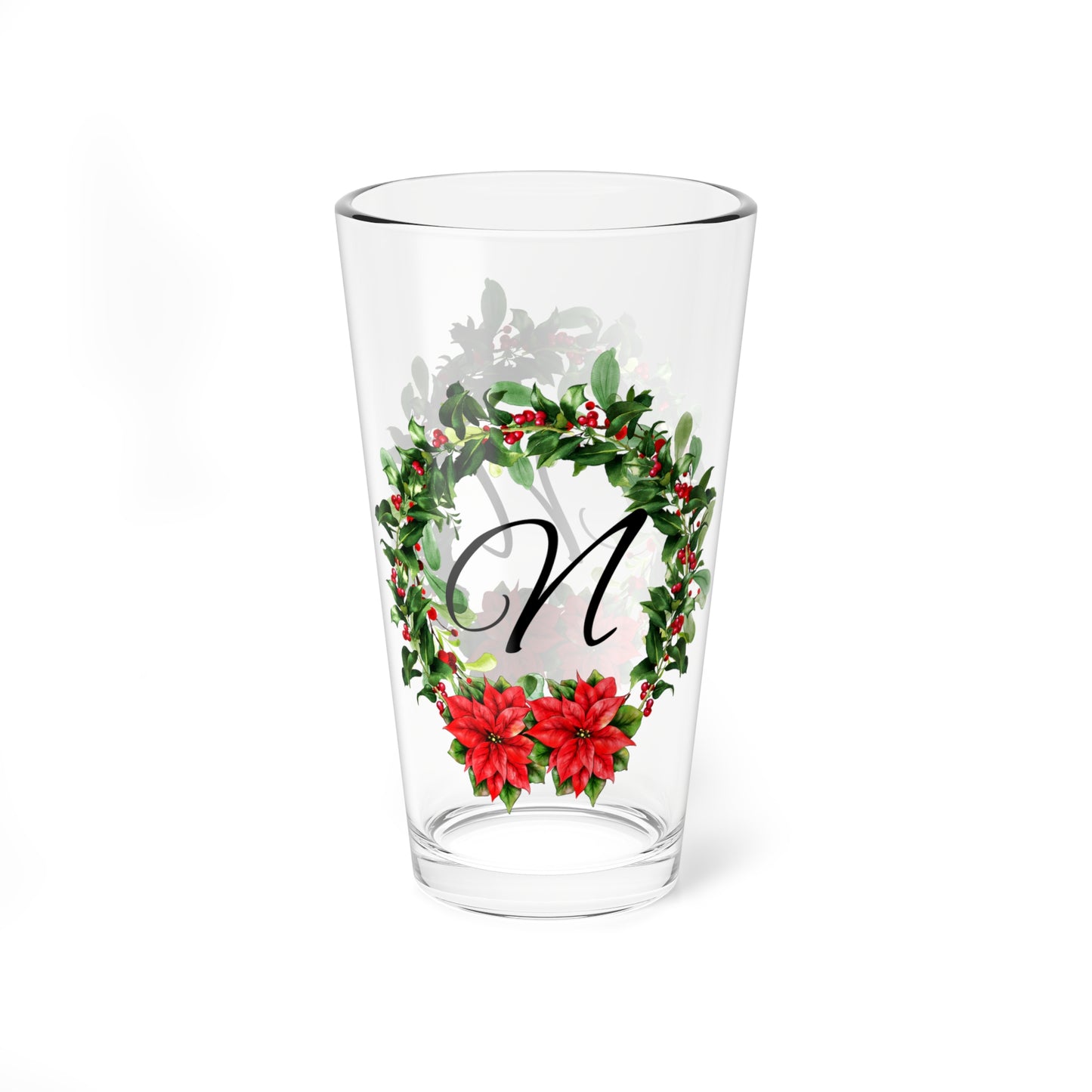 Christmas Wreath Glass "N"