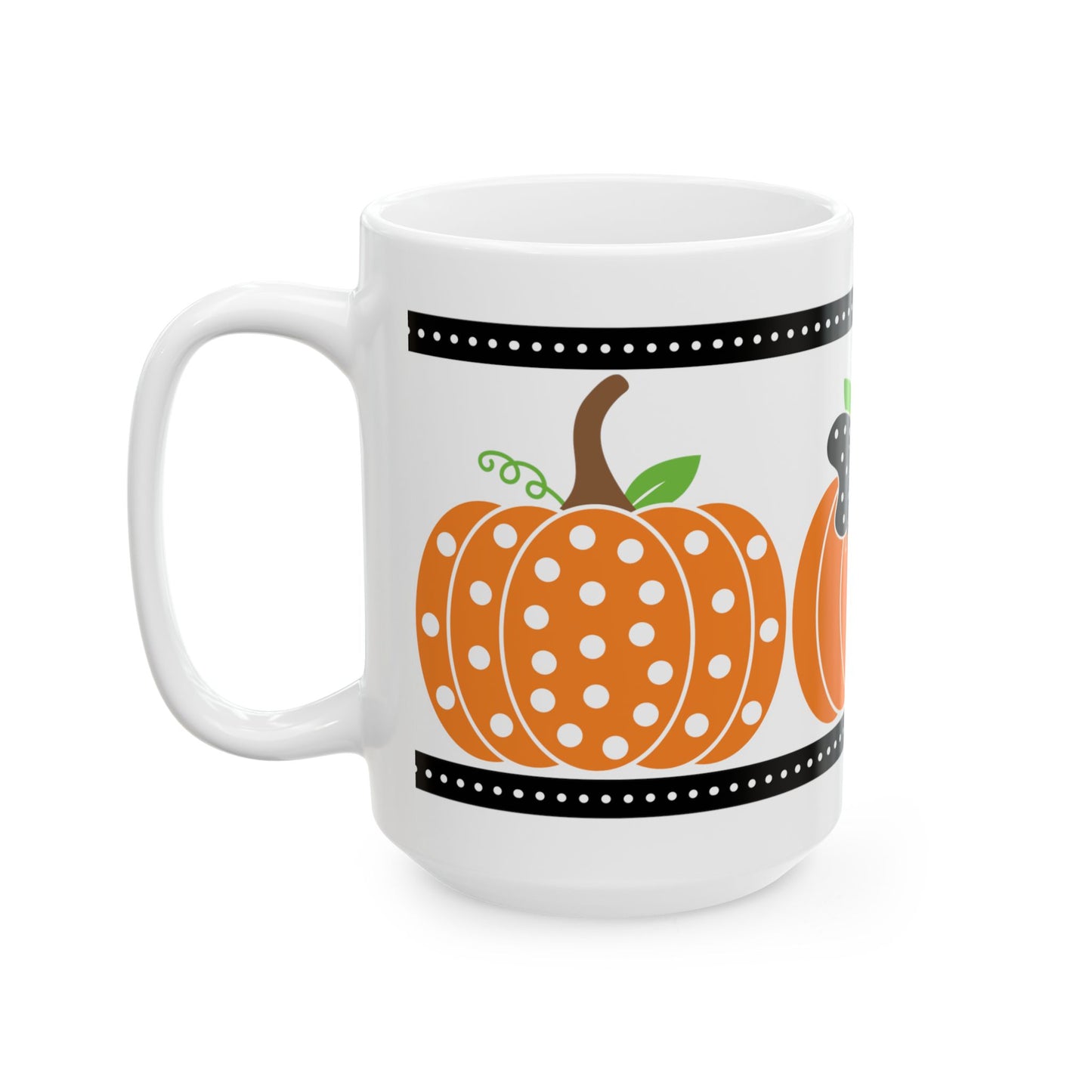 Polka Dot Pumpkin Mug