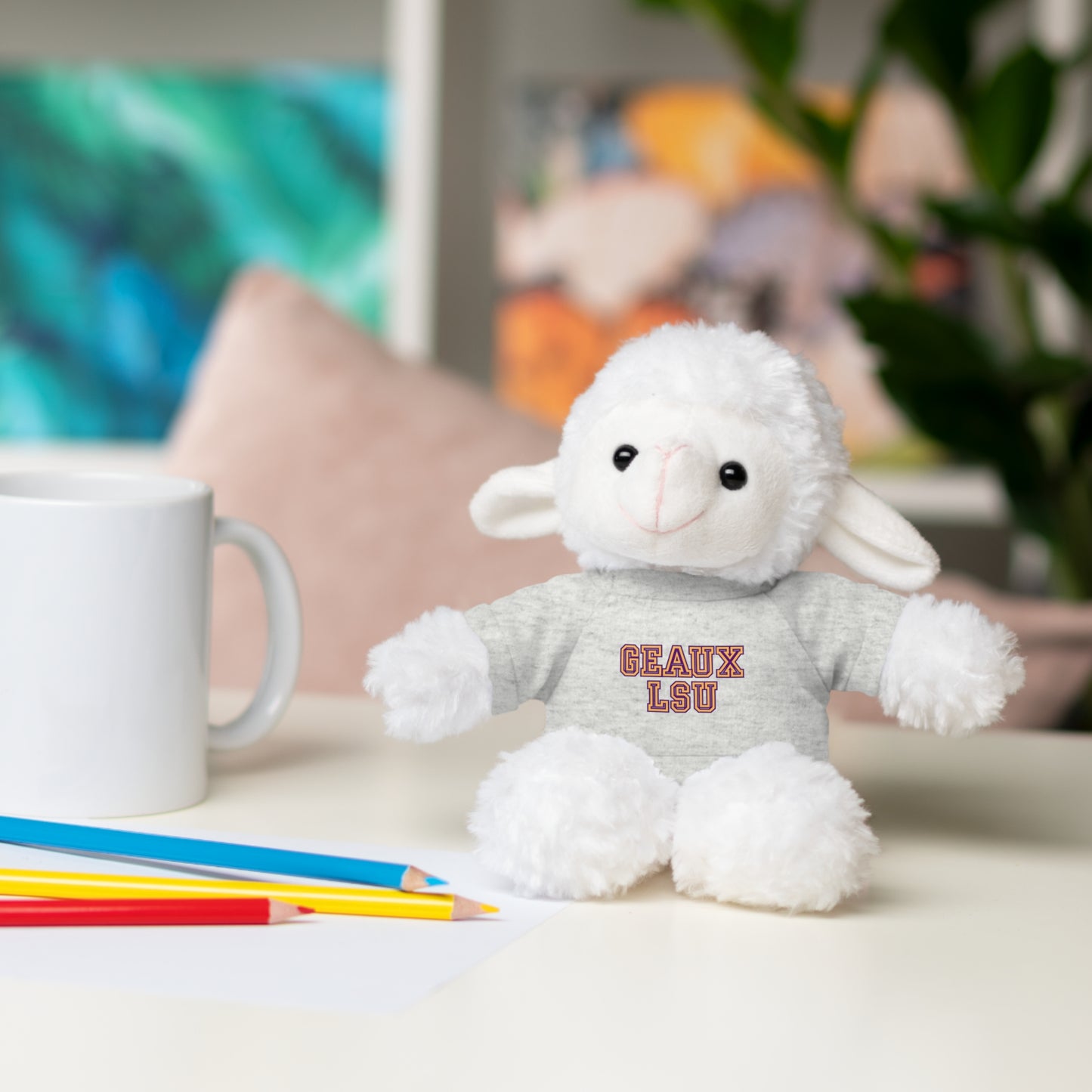 LSU Stuffed Animals with Tee