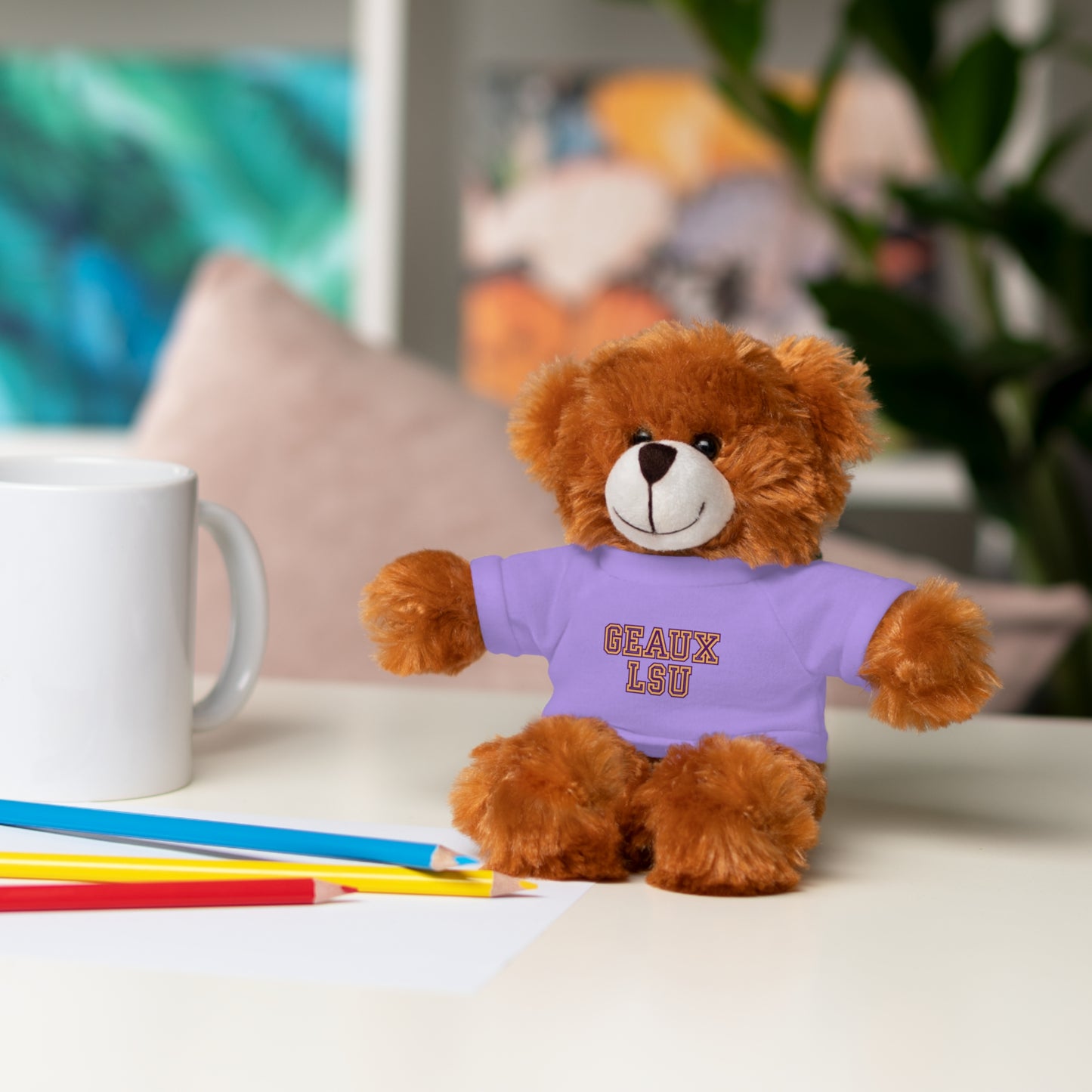 LSU Stuffed Animals with Tee