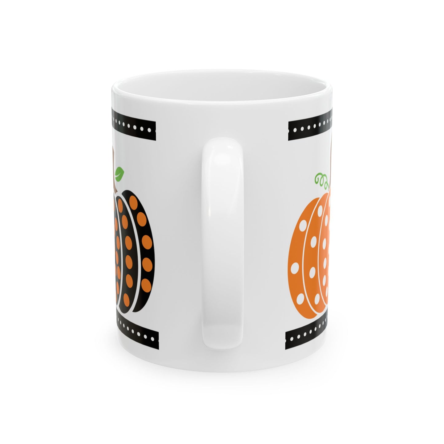 Polka Dot Pumpkin Mug