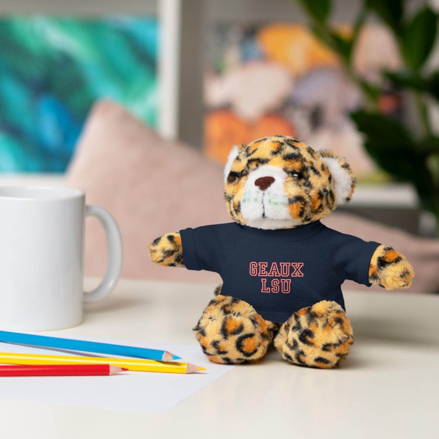 LSU Stuffed Animals with Tee
