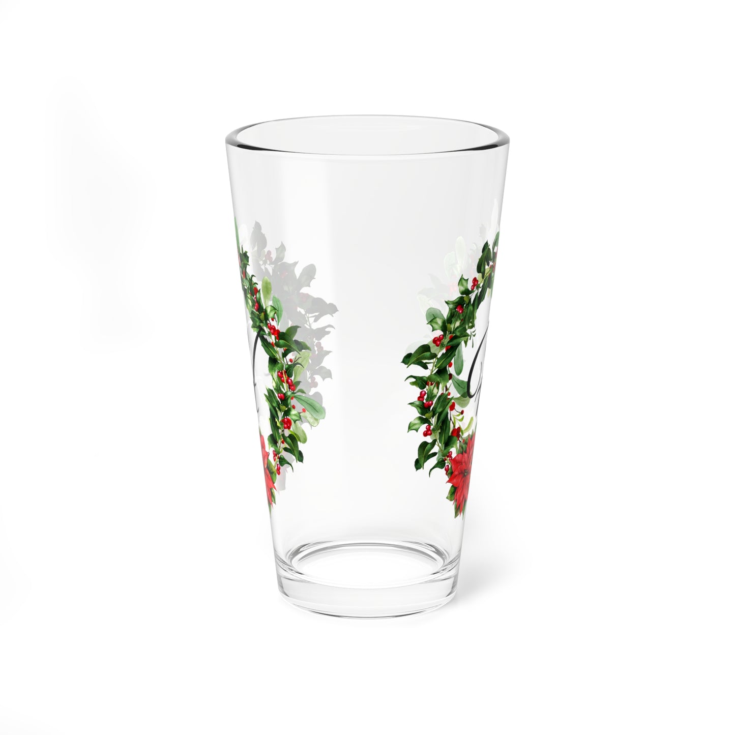 Christmas Wreath Glass "H"
