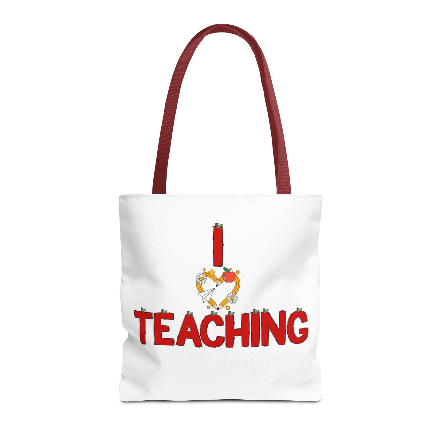 Teaching Tote Bag – "I Love Teaching" Teacher Gift Canvas Tote for Educators