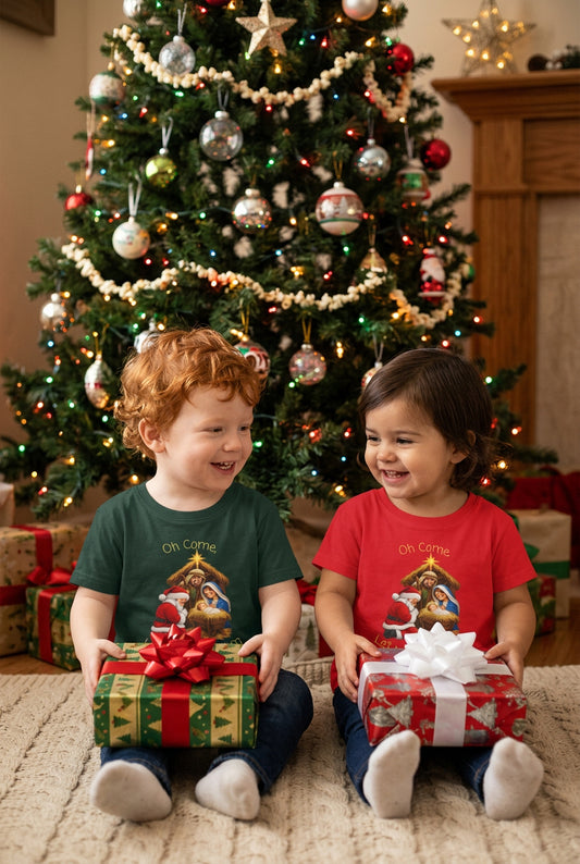 Youth Christmas Nativity Scene Short Sleeve Tee