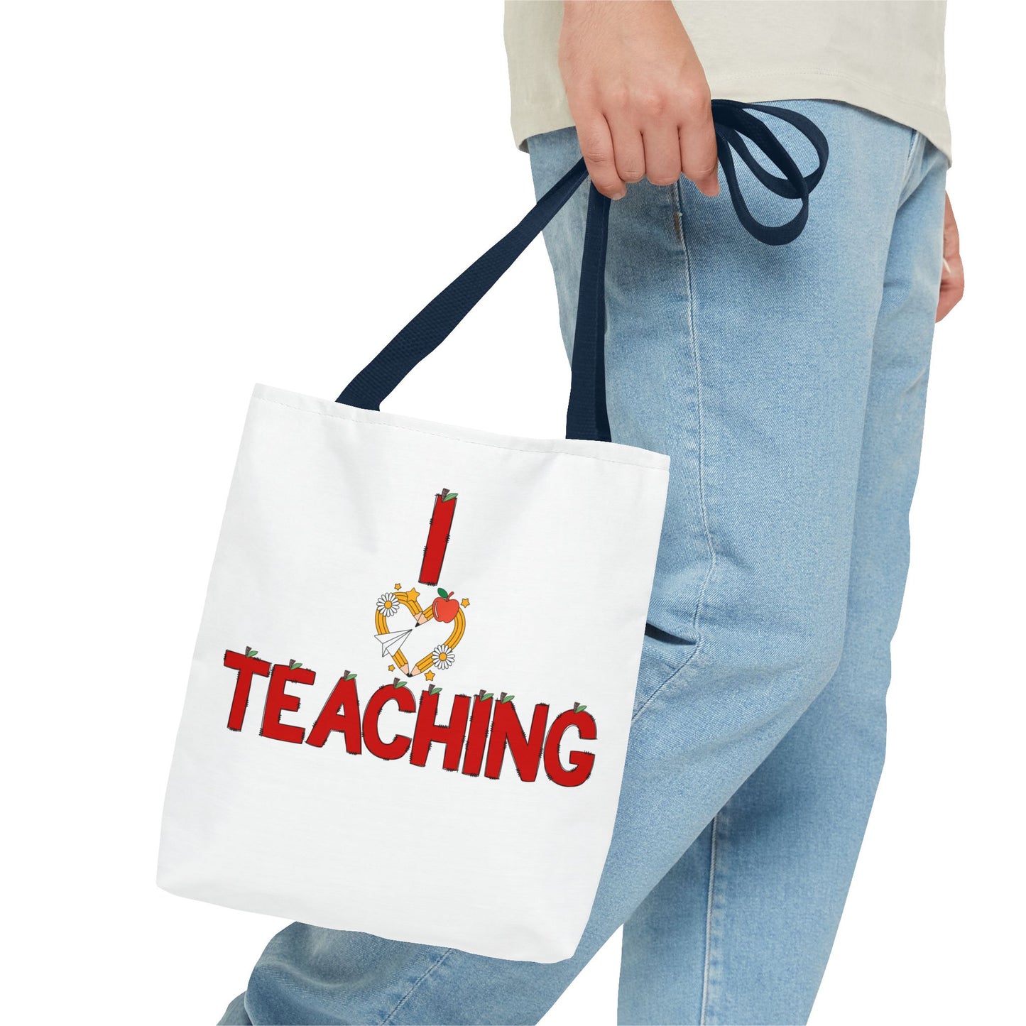 Teaching Tote Bag – "I Love Teaching" Teacher Gift Canvas Tote for Educators