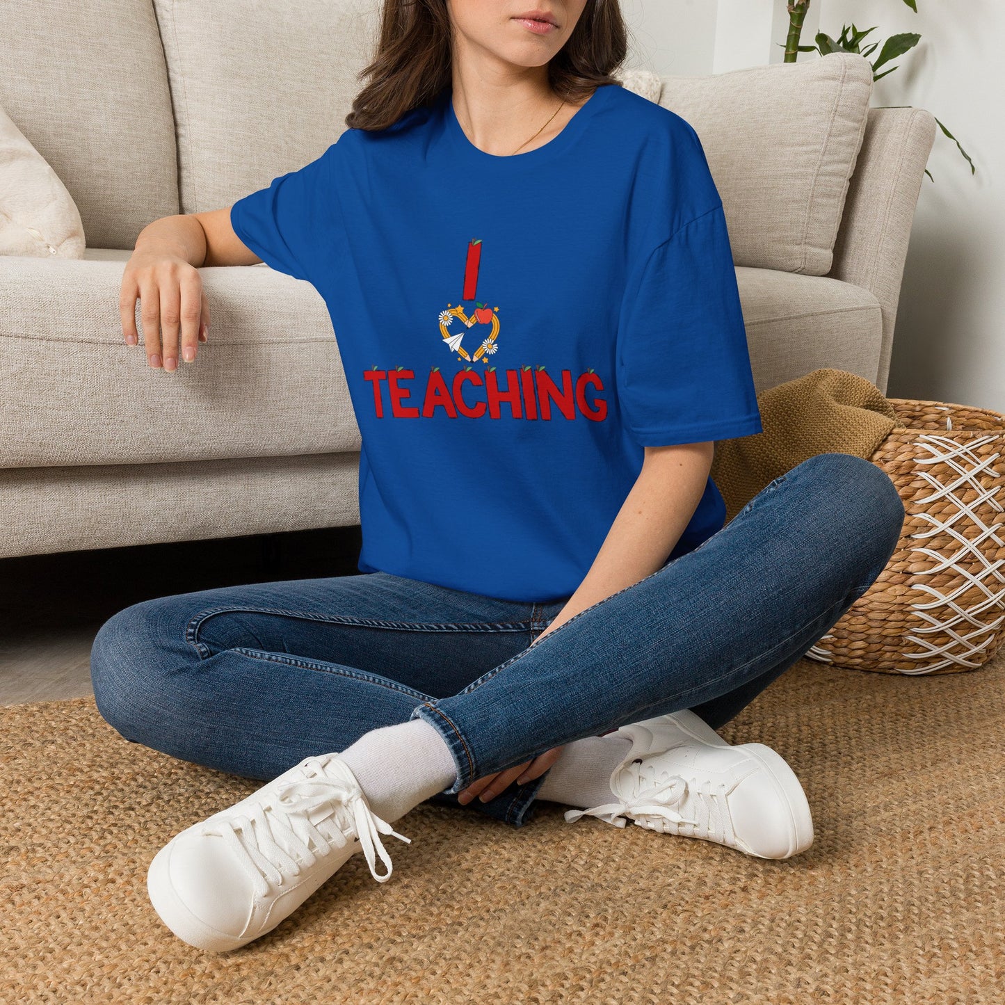 I Love Teaching T‑Shirt — Cute Apple & Pencil Teacher Tee