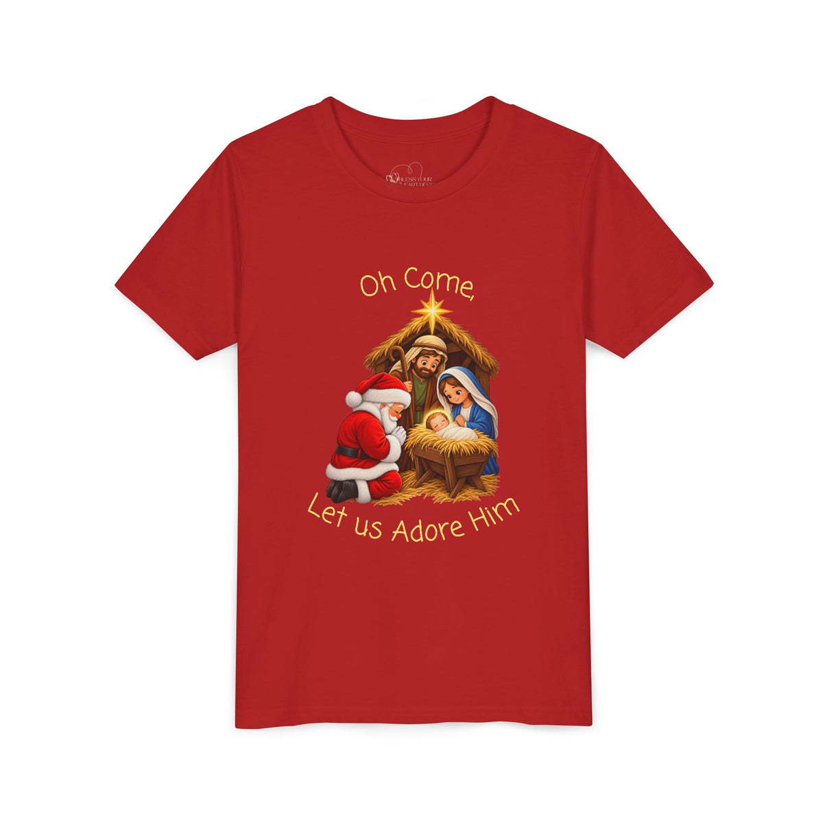 Youth Christmas Nativity Scene Short Sleeve Tee