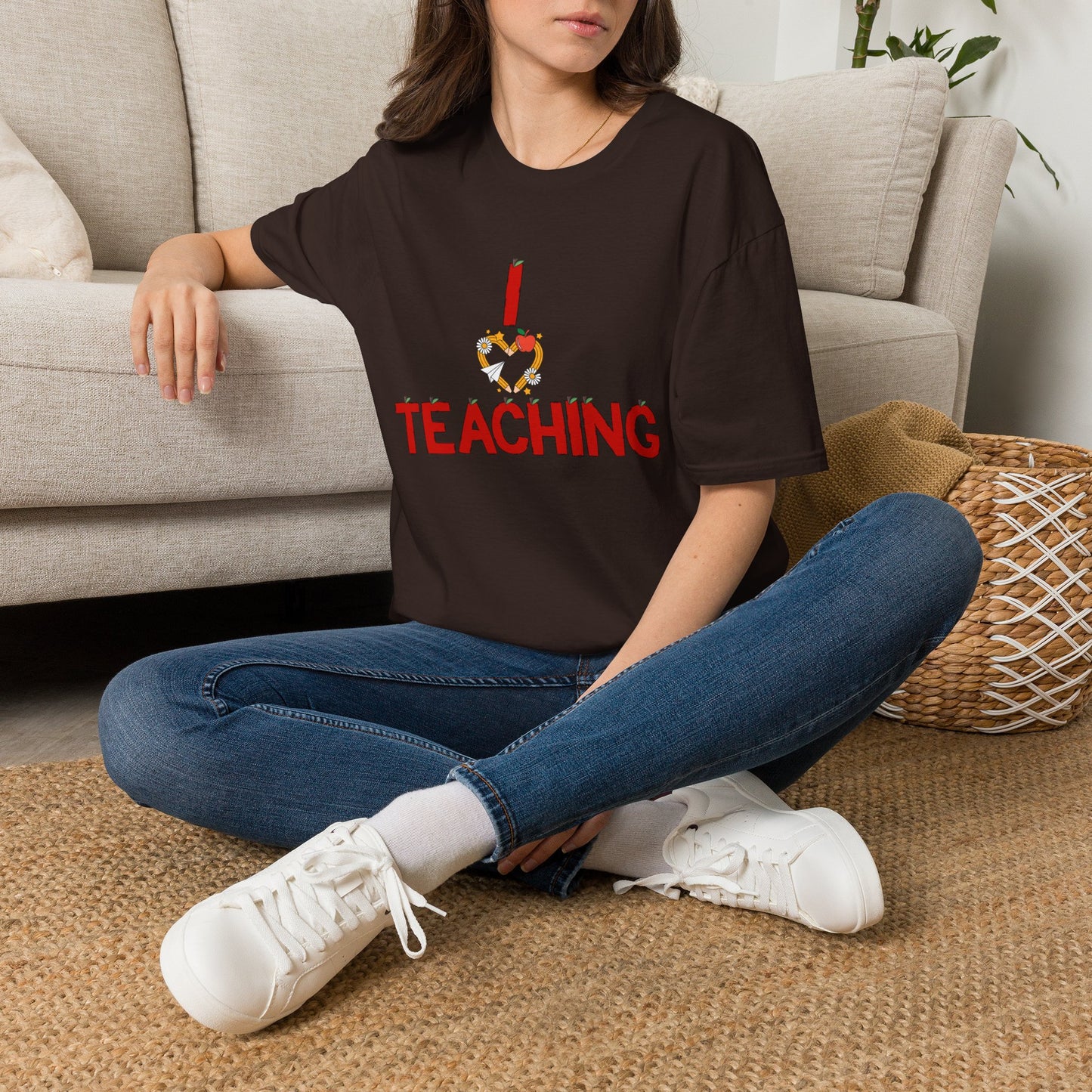 I Love Teaching T‑Shirt — Cute Apple & Pencil Teacher Tee