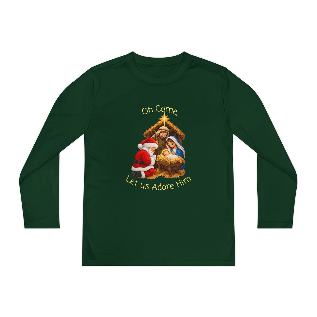 Christmas Nativity Youth Long Sleeve Tee