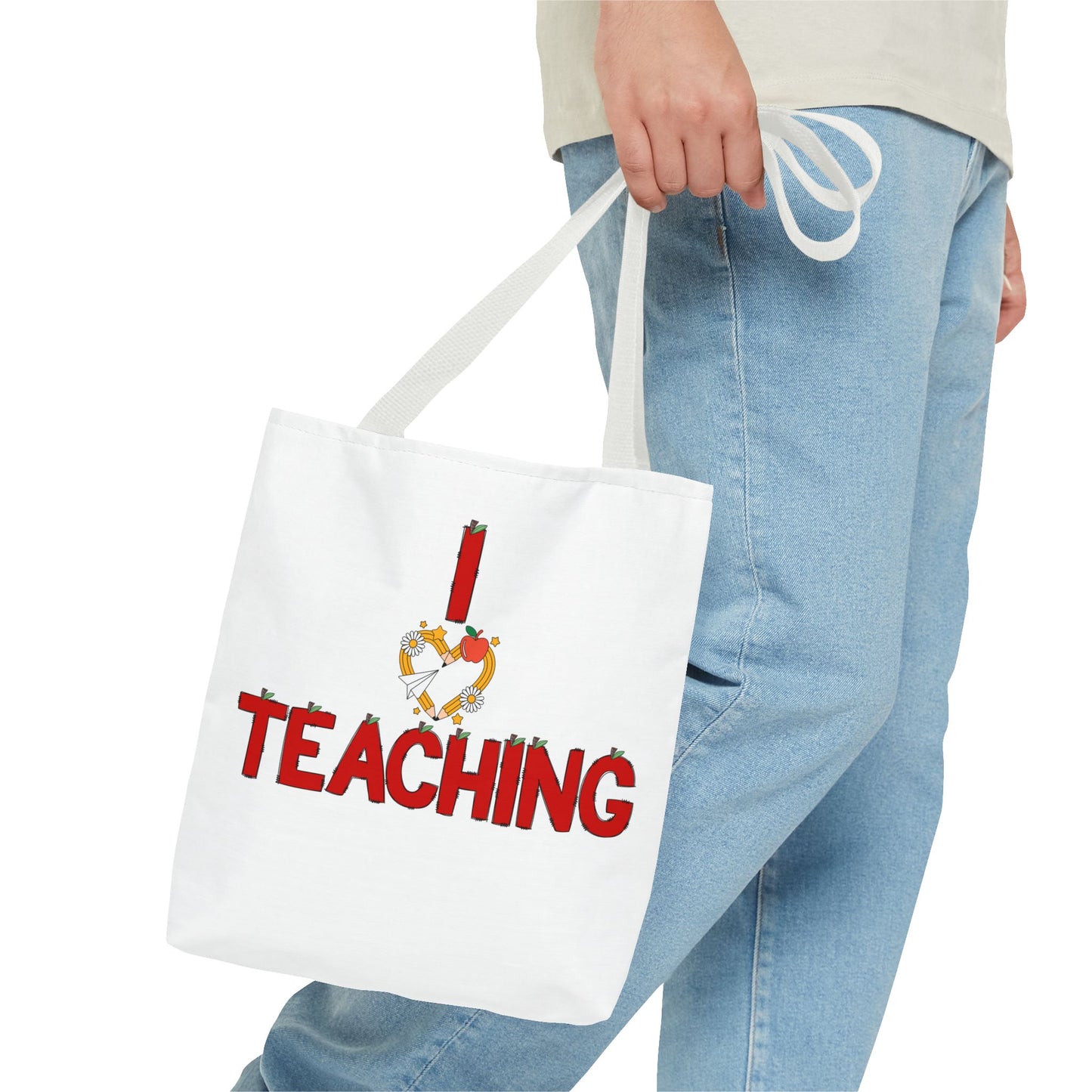 Teaching Tote Bag – "I Love Teaching" Teacher Gift Canvas Tote for Educators
