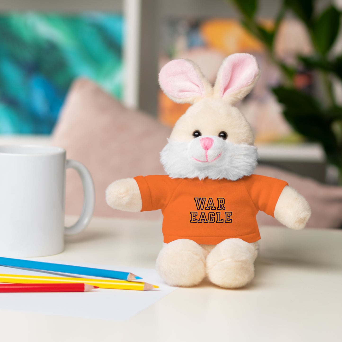 War Eagle Plush Bear with Tee — College Spirit Stuffed Animal