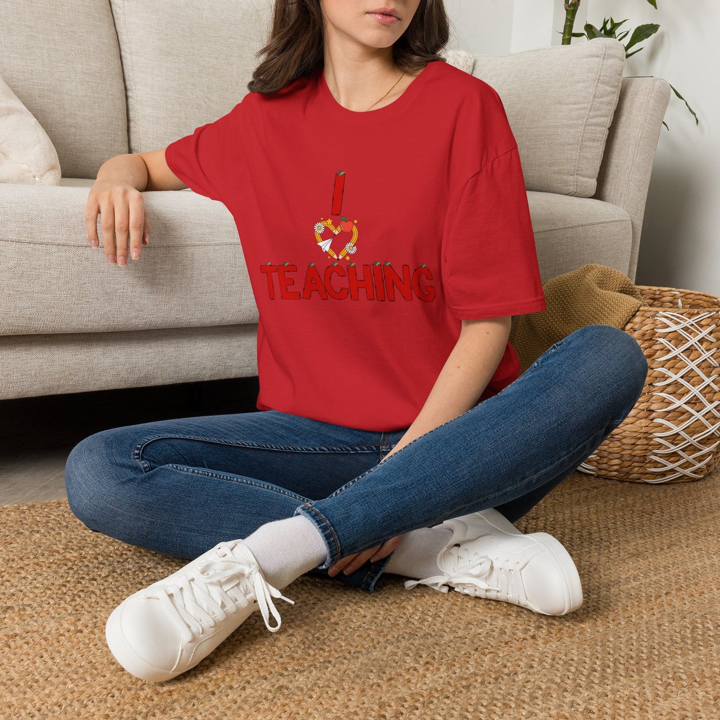 I Love Teaching T‑Shirt — Cute Apple & Pencil Teacher Tee