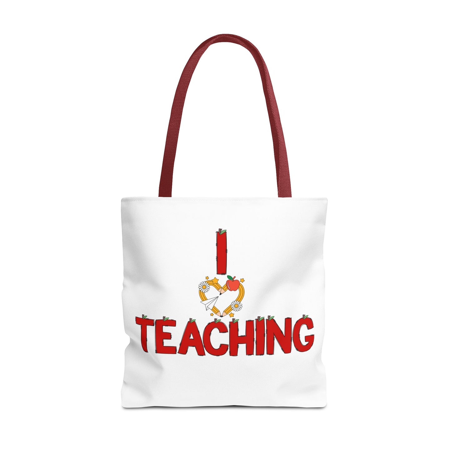 Teaching Tote Bag – "I Love Teaching" Teacher Gift Canvas Tote for Educators