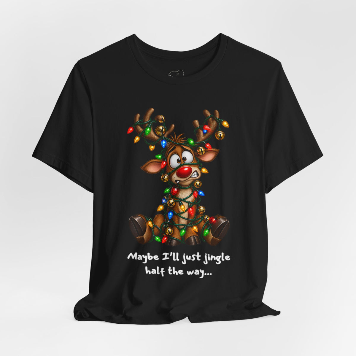 Festive Christmas Reindeer Unisex Jersey Short Sleeve Tee