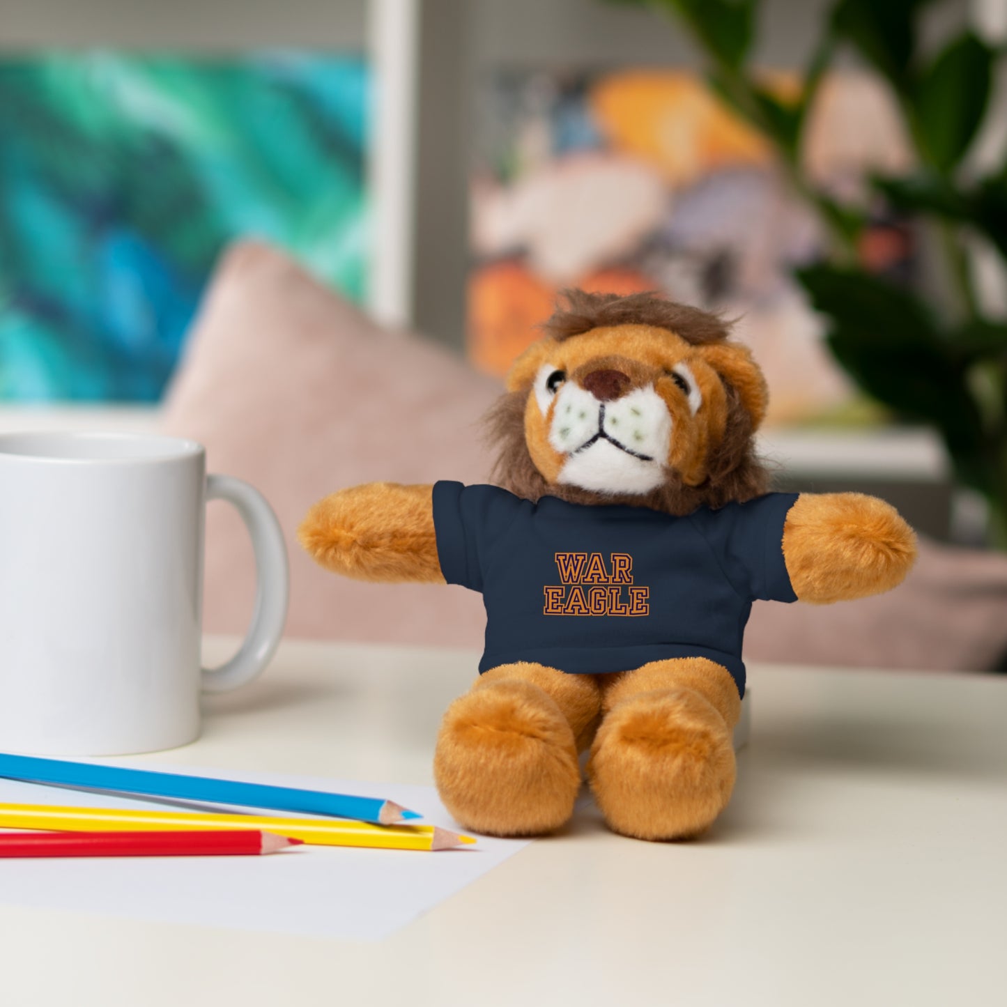 War Eagle Plush Bear with Tee — College Spirit Stuffed Animal