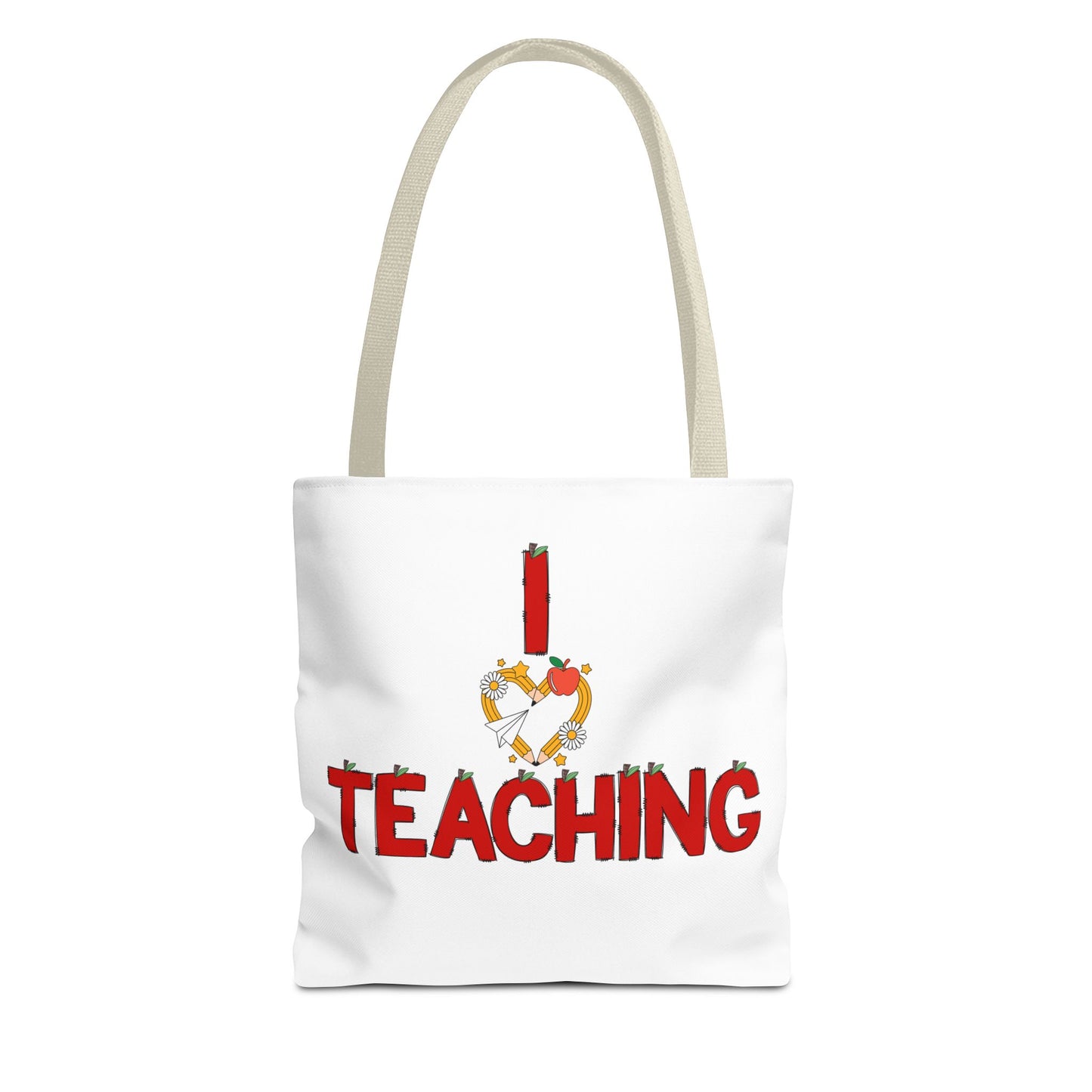 Teaching Tote Bag – "I Love Teaching" Teacher Gift Canvas Tote for Educators